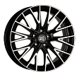 1000 Miglia MM1009 R17x7J 5x114.3 ET50 DIA67.1 Silver High Glo - gloss black polished