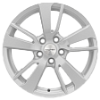 Khomen Wheels KHW1704 R17x7J 5x114.3 ET38 DIA67.1 Black-FP - silver