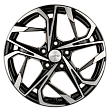 Khomen Wheels KHW1716 R17x7J 5x114.3 ET51 DIA67.1 F-Silver-FP - black-fp