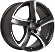 Alutec Shark R18x8J 5x100 ET35 DIA63.3 Sterling Silver - racing black front polished